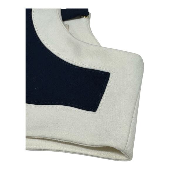 TORY BURCH XL Mya Navy Copper Colorblock Stretch Ponte Knit Sheath Dress - Picture 3 of 8